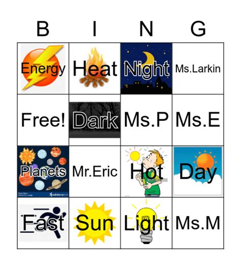 The Sun Bingo From www.ohmybingo.com!.